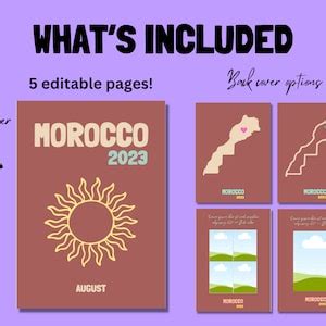 MOROCCO Aesthetic Travel Coffee Table Photo Book Template Personalized ...