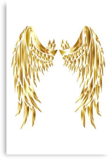 "Golden Wings" Canvas Print for Sale by lfmdesigns | Angel wings clip ...