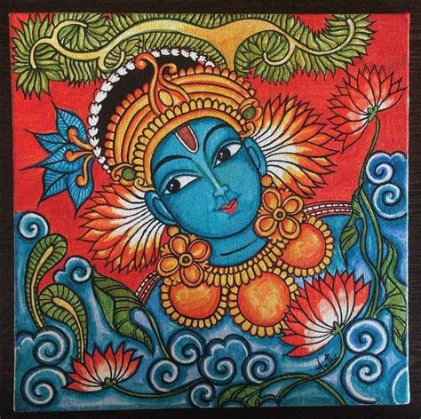 Sandhya Kalamkari Painting, Madhubani Painting, Krishna Painting ...