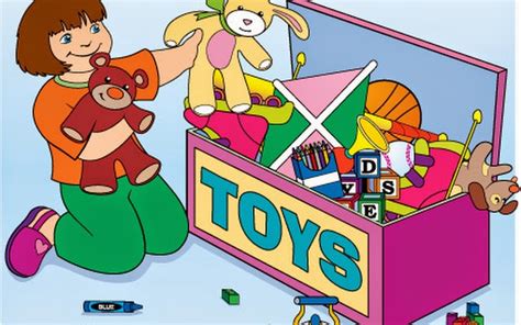 kids putting away toys - Clip Art Library