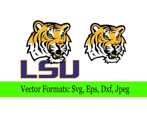 LSU Tigers Logos SVG File – Vector Design in, Svg, Eps, Dxf, and Jpeg Format for Cricut and ...