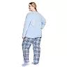 Plus Size Croft & Barrow® Velour Long Sleeve Pajama Top & Pajama Pants Set