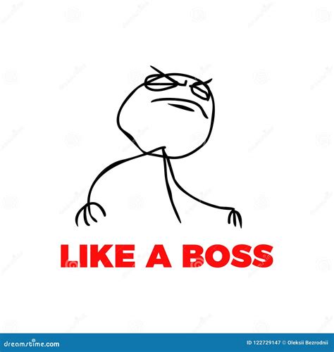 Like a boss meme stock vector. Illustration of happy - 122729147