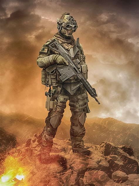 HD wallpaper: soldier, gun, army, military, war, rifle, camouflage ...