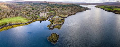 Aerial Autumn View of Dunvegan Castle, Isle of Skye Stock Image - Image ...