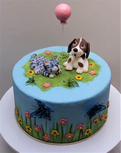 Dog & Cat Themed Cake