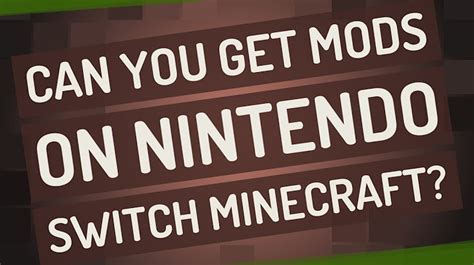 How to install mods on minecraft nintendo switch for free