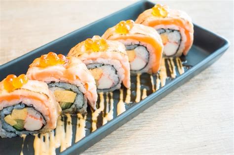 Free Photo | Salmon sushi