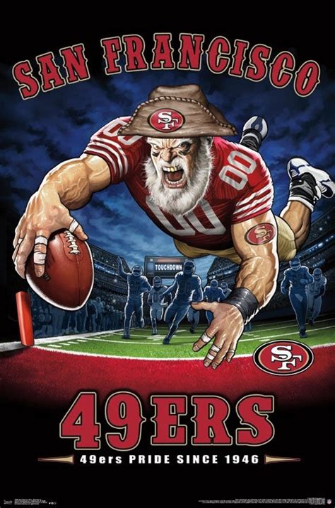 San Francisco 49ers "49ers Pride Since 1946" NFL Theme Art Poster - Li ...