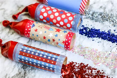 DIY Confetti Poppers - Great for Fourth of July - A Few Shortcuts