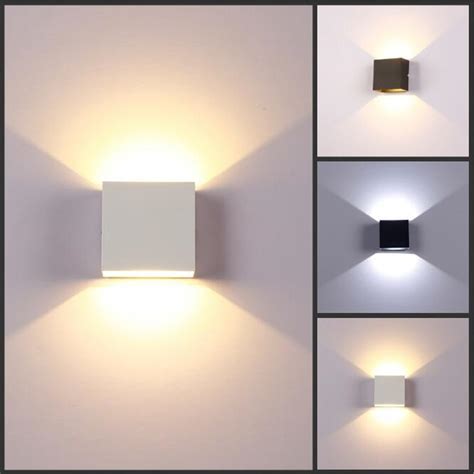 6W LED Wall Lamps Aluminium Wall Light Small Square LED Wall Lamp Modern Indoor Lightings ...