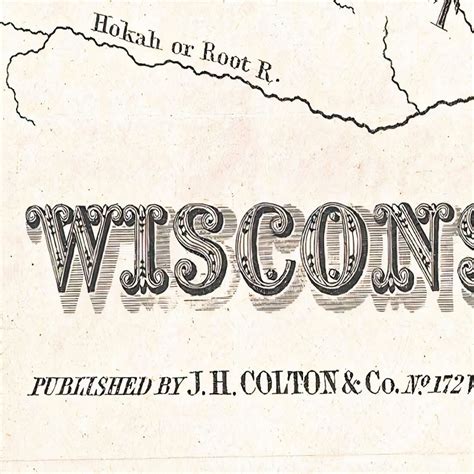 1855 Map of Wisconsin Historical Map of Wisconsin Antique - Etsy