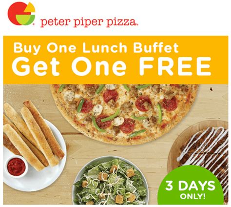 Peter Piper Pizza Coupon ~ BOGO Lunch Buffet = $3.25 Each! | Bargain Believer