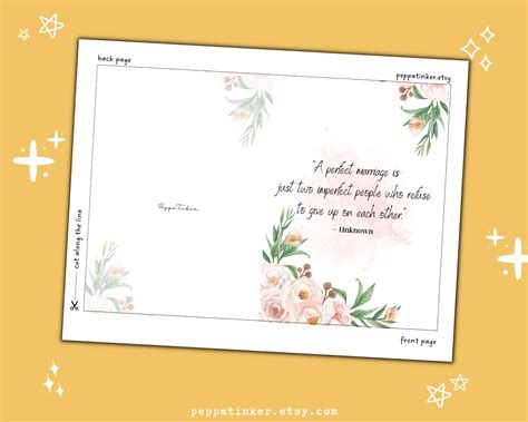 Printable Flower Happy Anniversary Quote Card, Printable Greeting Card, Couple Anniversary - Etsy