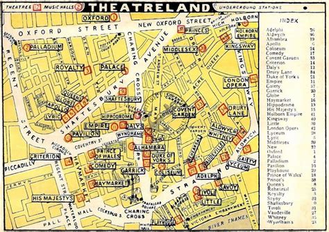 Old Map of London - Theatreland