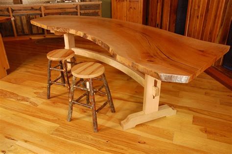 Custom Made Sycamore Live Edge Slab Dining Table by Corey Morgan Wood ...