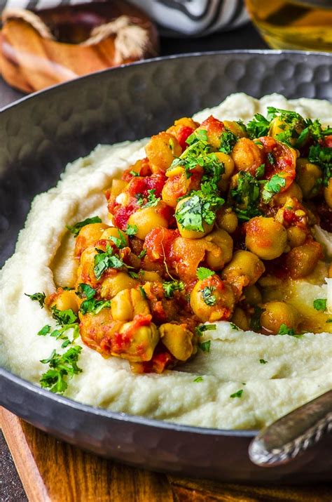 Chana Masala Over Mashed Celeriac Puree - May I Have That Recipe?