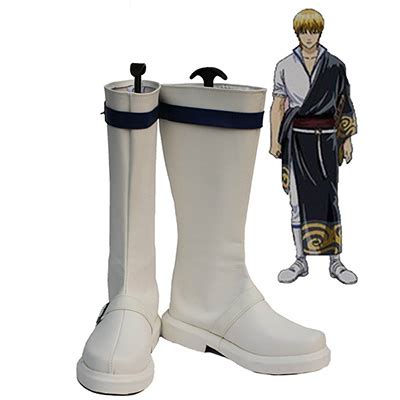 Gintama Sakata Kintoki Cosplay Boots Custom Made Shoes : Cosplaymade.com