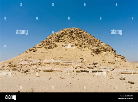 The Bent Pyramid built by Old Kingdom Pharaoh Snefru near Dashur, unesco world heritage site ...