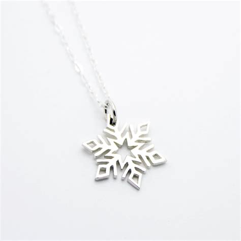 Snowflake sterling silver necklace - Imsmistyle