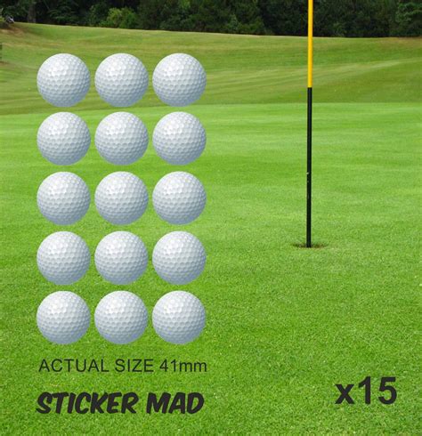 Golf Ball Sticker Set Actual Size 41mm Gloss Vinyl HIGH QUALITY X15 - Etsy