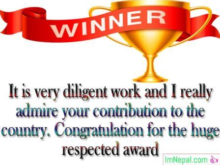 Congratulations Message For Winning The Award - Winner Wishes Quotes