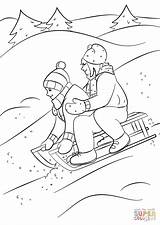 Winter Sledding coloring Page  Free Printable Coloring Pages sketch template