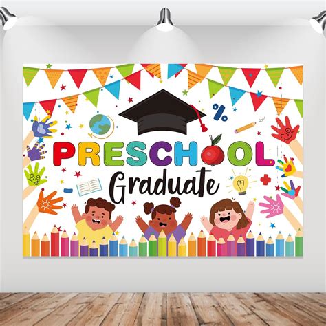 5×3 FT Preschool Graduation Party Decorations, Kindergarten Graduate ...