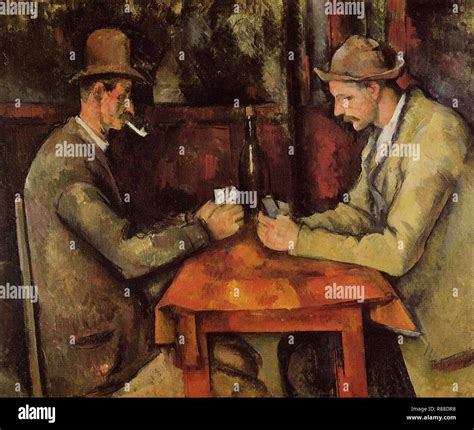 Card Players-Paul Cezanne Stock Photo - Alamy