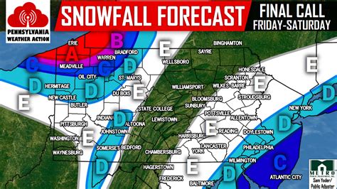 Snow Likely Today in Eastern PA, Tonight into Saturday in Western PA ...