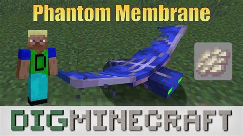 How to add a phantom membrane to your inventory in #Minecraft (Survival Mode) in this youtube ...