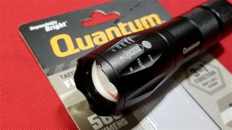 Harbor Freight Quantum 588 Lumen Adjustable Focus Flashlight Review - YouTube