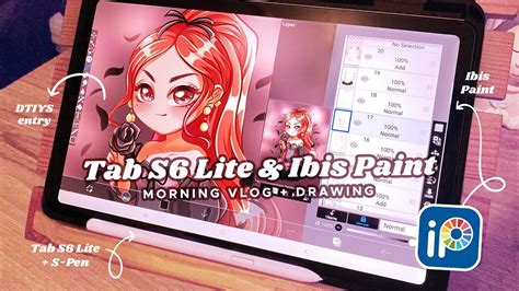 TAB S6 LITE DRAWING #3 | drawing with Ibis Paint and a short morning vlog ☀️ - YouTube