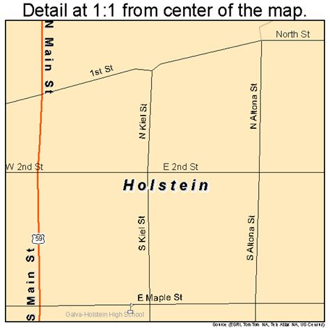 Holstein Iowa Street Map 1936840