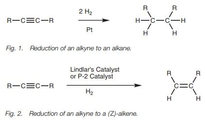 Reduction of alkynes