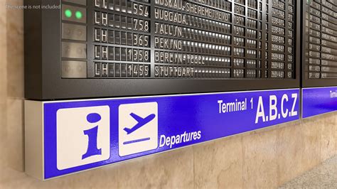 Airport Timetable Arrivals and Departures Board 3D Model $39 - .3ds .blend .c4d .fbx .max .ma ...