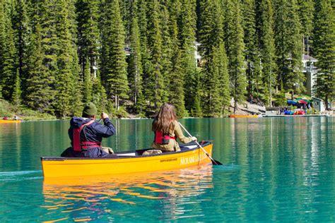 CML Activities Gallery Moraine Lake Canoeing - Cathedral Mountain Lodge