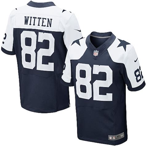 Mens Dallas Cowboys Jason Witten Navy Blue Elite Throwback Jersey