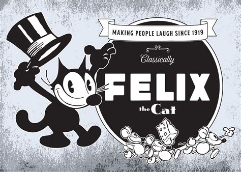 'Felix the Cat Vintage Logo' Poster, picture, metal print, paint by Felix the Cat | Displate