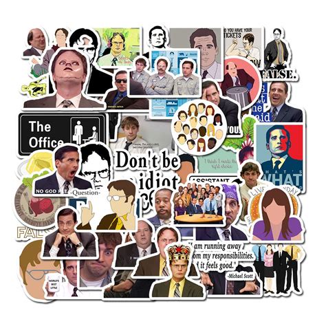 Buy The Office Sticker Pack of 50 Stickers - The Office Stickers for Laptops, The Office Laptop ...