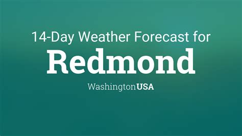 Redmond, Washington, USA 14 day weather forecast