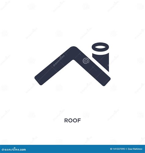 Roof Icon on White Background. Simple Element Illustration from Construction Tools Concept Stock ...