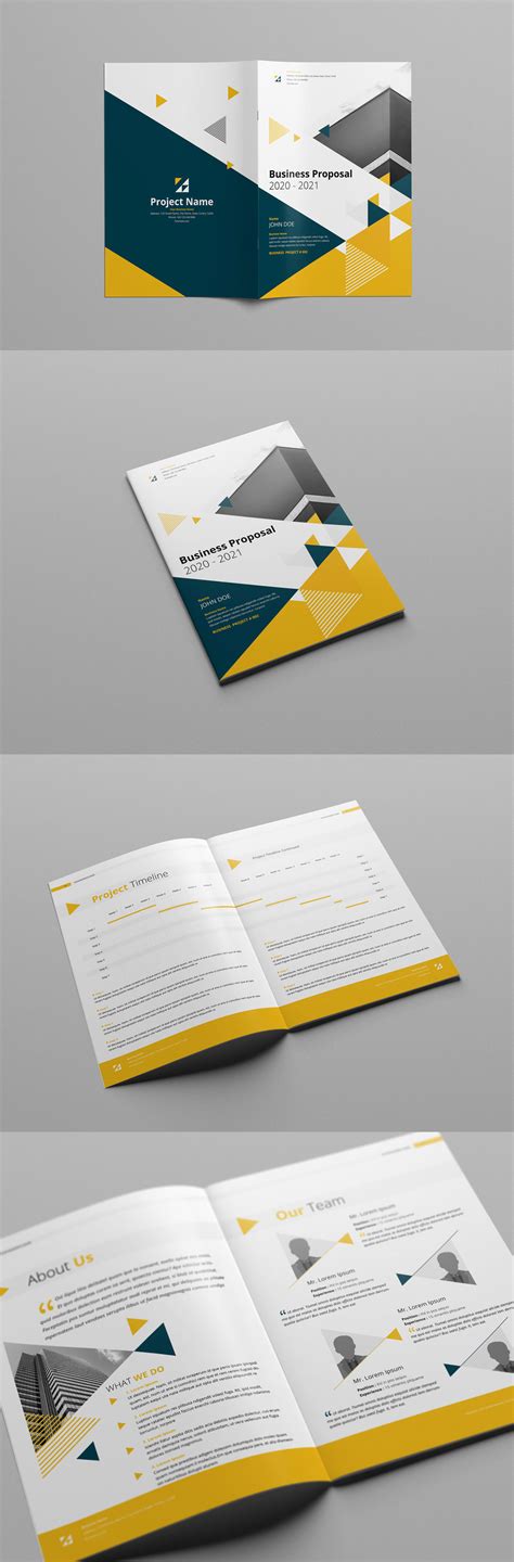 Yellow/Gray Booklet InDesign Template