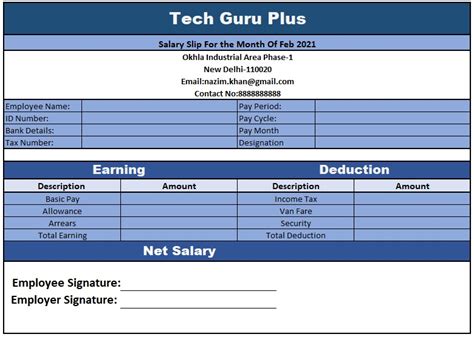 Salary Slip Download Format Components Amp Importance In Uae - Riset