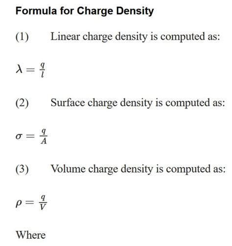 Volume Charge Density Formula - TUTOR TTD