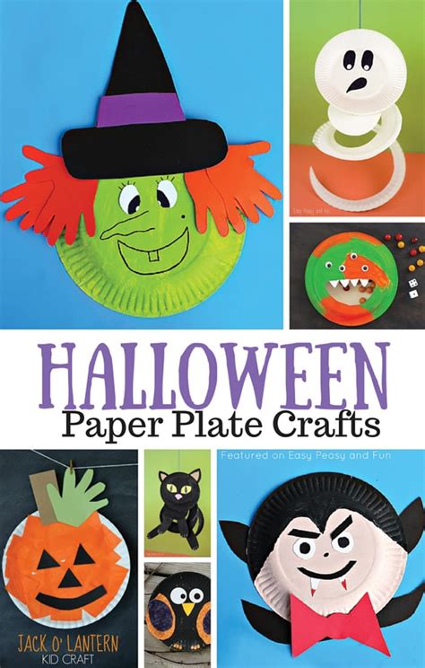 Halloween Paper Plate Crafts for Kids - Easy Peasy and Fun