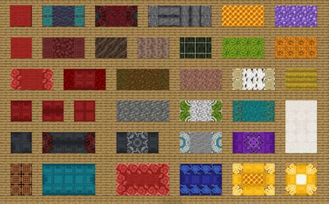 Enhanced carpet designs with glazed terracotta, shulker boxes, and ...