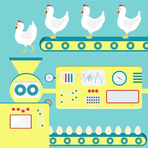 Chicken egg production stock vector. Illustration of agriculture - 77685036