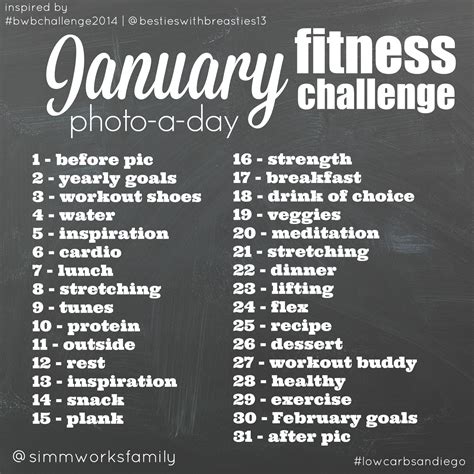 January Fitness Photo a Day Challenge