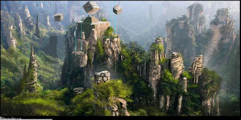 General artwork fantasy art concept art mountains nature landscape ...